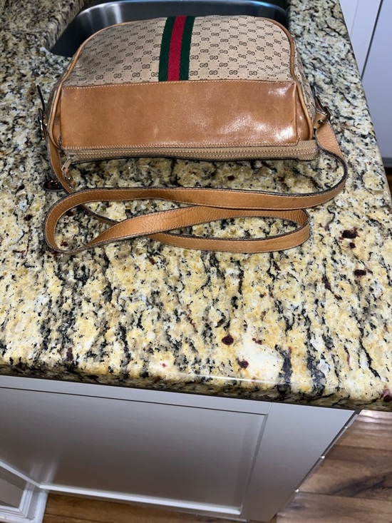 EUC Authentic Vintage Gucci Micro GG Monogram Canvas and Leather Crossbody - Picture 4 of 10